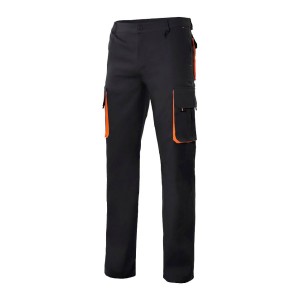 CALÇA MULTIBOLSOS 103004 PRETA/LARANJA